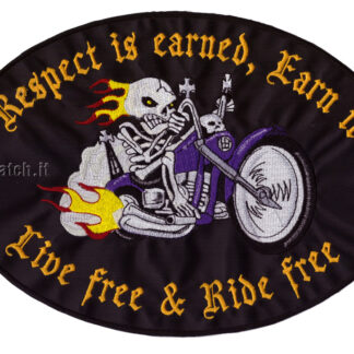 Backpatch SKULL BIKER 25x19,5