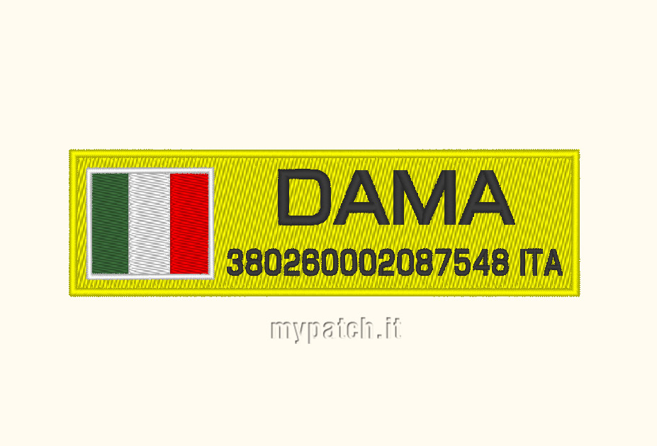ITALIA con nome su due righe